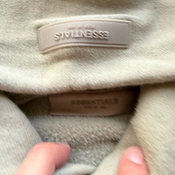 Essentials Beige Hoodie for Men - Picture 3 of 5